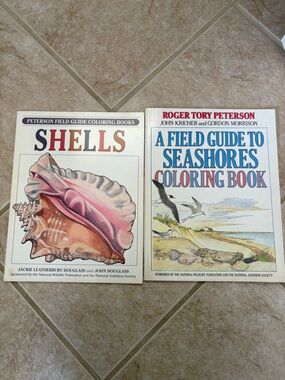 A Field Guide to Seashores and A Field Guide to Shells Coloring Book-new/vintage